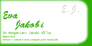 eva jakobi business card